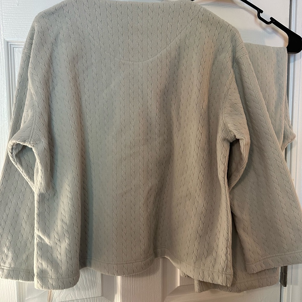 Vintage Laura Ashley Sage Knit Cardigan Sleep Set - Picture 4 of 6